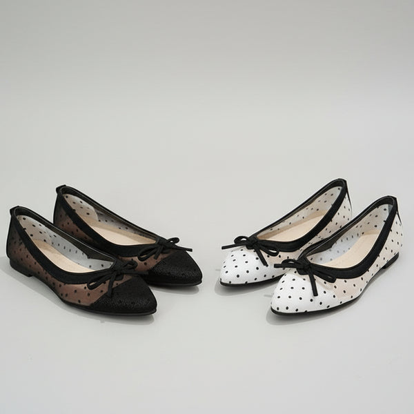 Ballerines "Fairy Mesh" à Pois – Romantisme, Légèreté & Confort