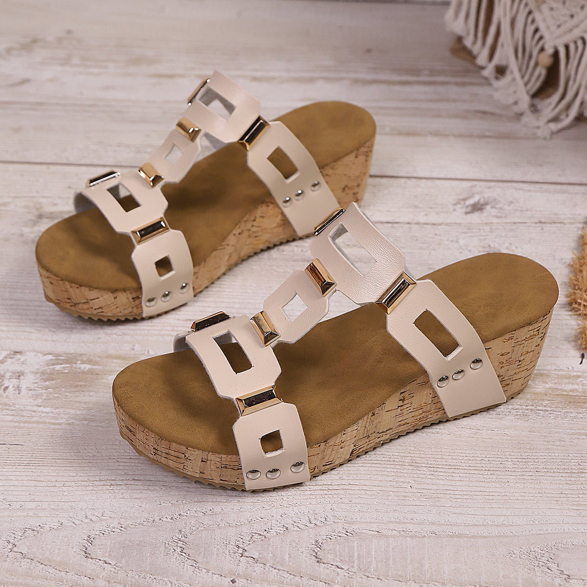 Sandales Compensées Bohème – à Chaque Pas