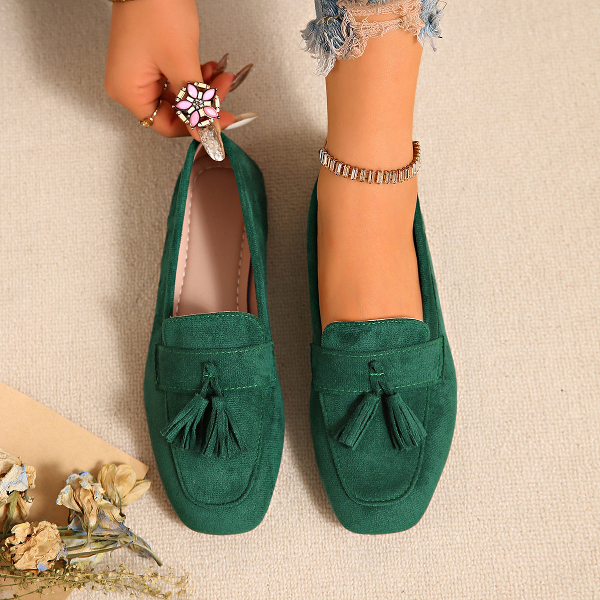 Mocassins Bout Carré Slip-On – Élégance Casual
