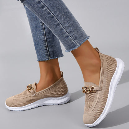 Ballerines de Sport Chain Luxe – Élégance Mesh & Confort