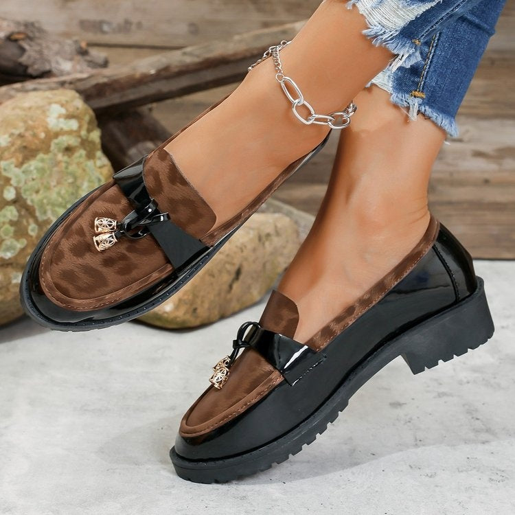 Mocassins Rétro Léopard Korean Style – Chic Vintage & Hauteur