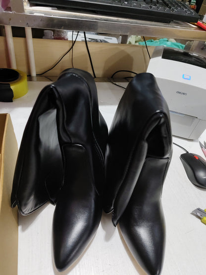 Bottes Mi-Mollet en Daim à Fermeture Éclair Latérale - Style