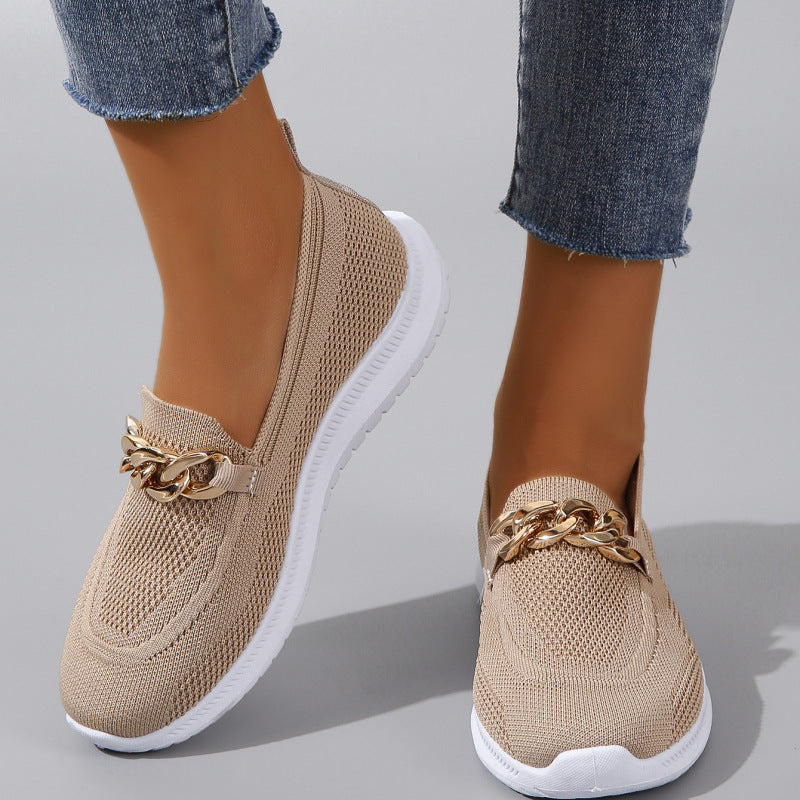 Ballerines de Sport Chain Luxe – Élégance Mesh & Confort