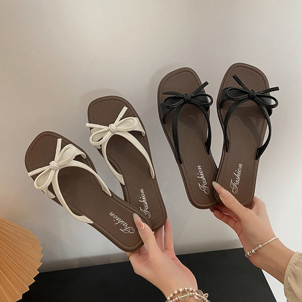 Mules Plates à Nœuds "Lovina" – Chic Minimaliste & Féminité