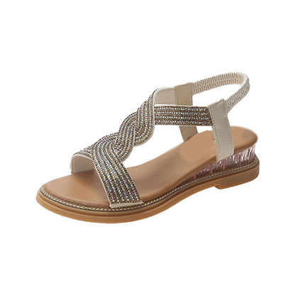 Sandales Plates Tressées Style Gladiateur – Nu-pieds Bohème