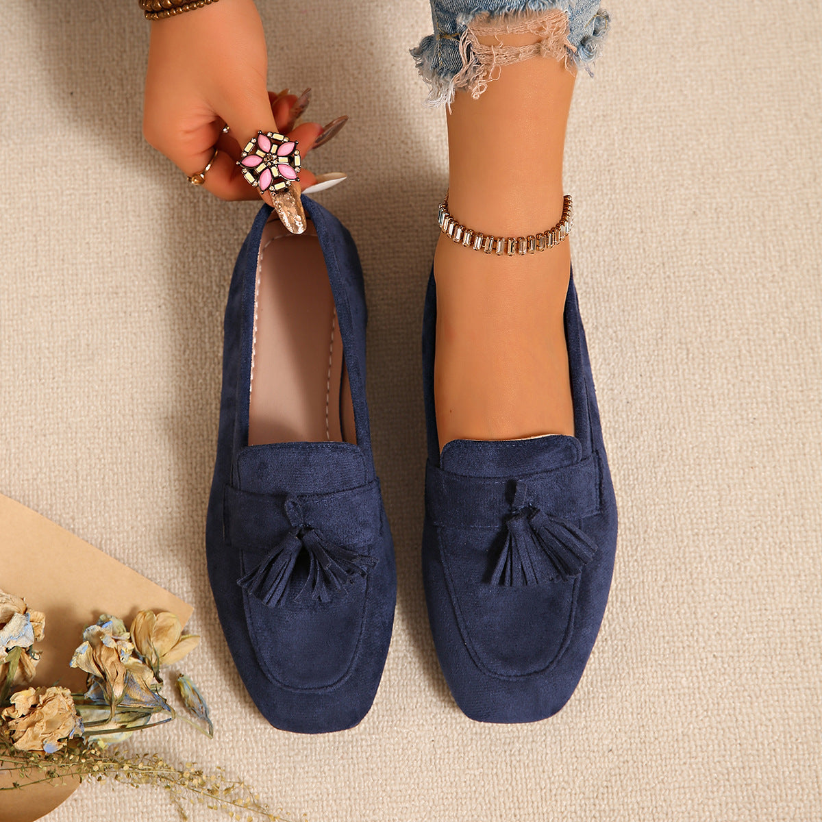 Mocassins Bout Carré Slip-On – Élégance Casual