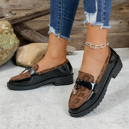 Mocassins Rétro Léopard Korean Style – Chic Vintage & Hauteur