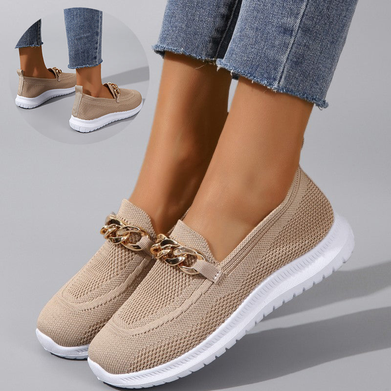 Ballerines de Sport Chain Luxe – Élégance Mesh & Confort
