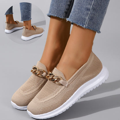 Ballerines de Sport Chain Luxe – Élégance Mesh & Confort