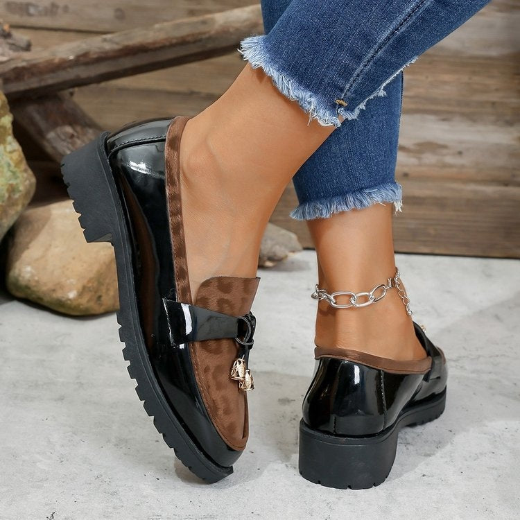 Mocassins Rétro Léopard Korean Style – Chic Vintage & Hauteur