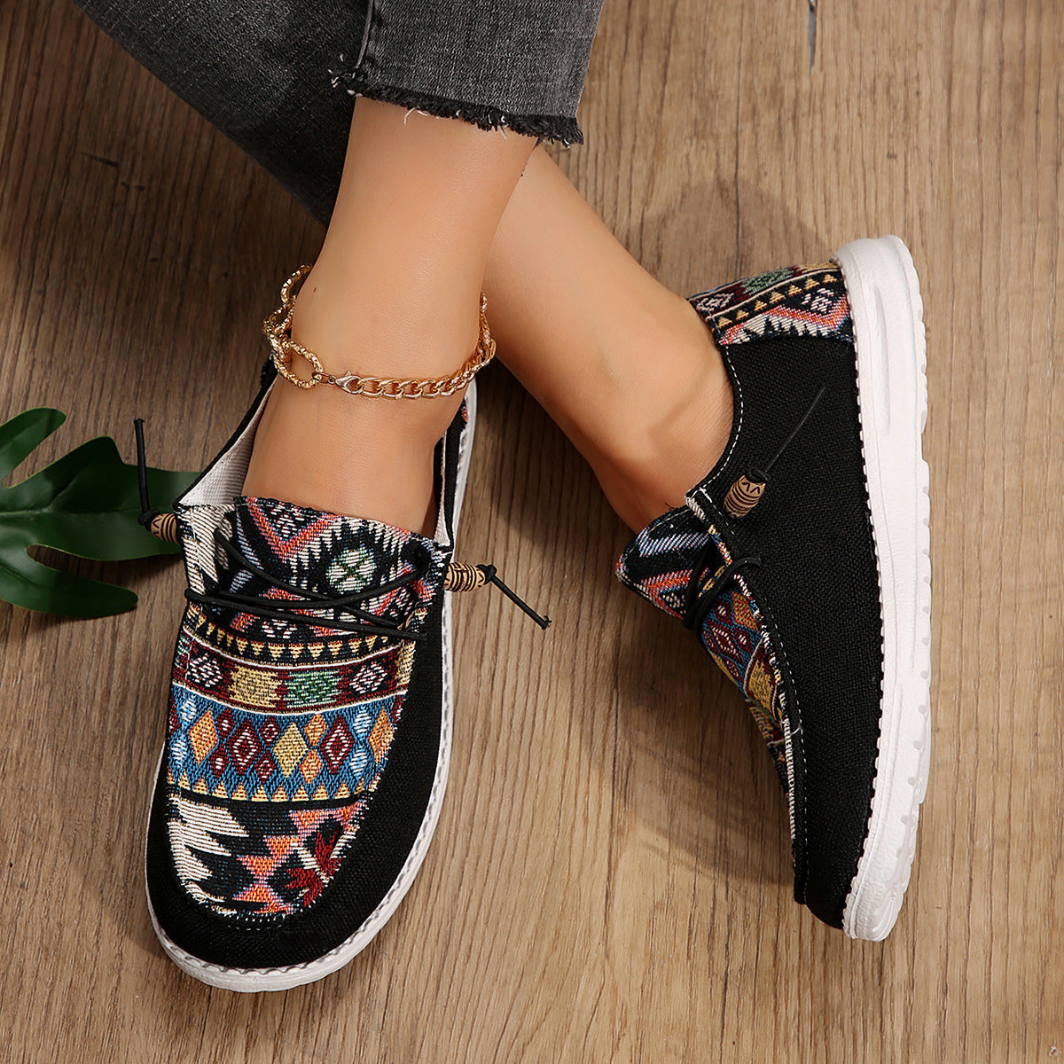 Chaussures femme casual en toile