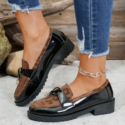 Mocassins Rétro Léopard Korean Style – Chic Vintage & Hauteur
