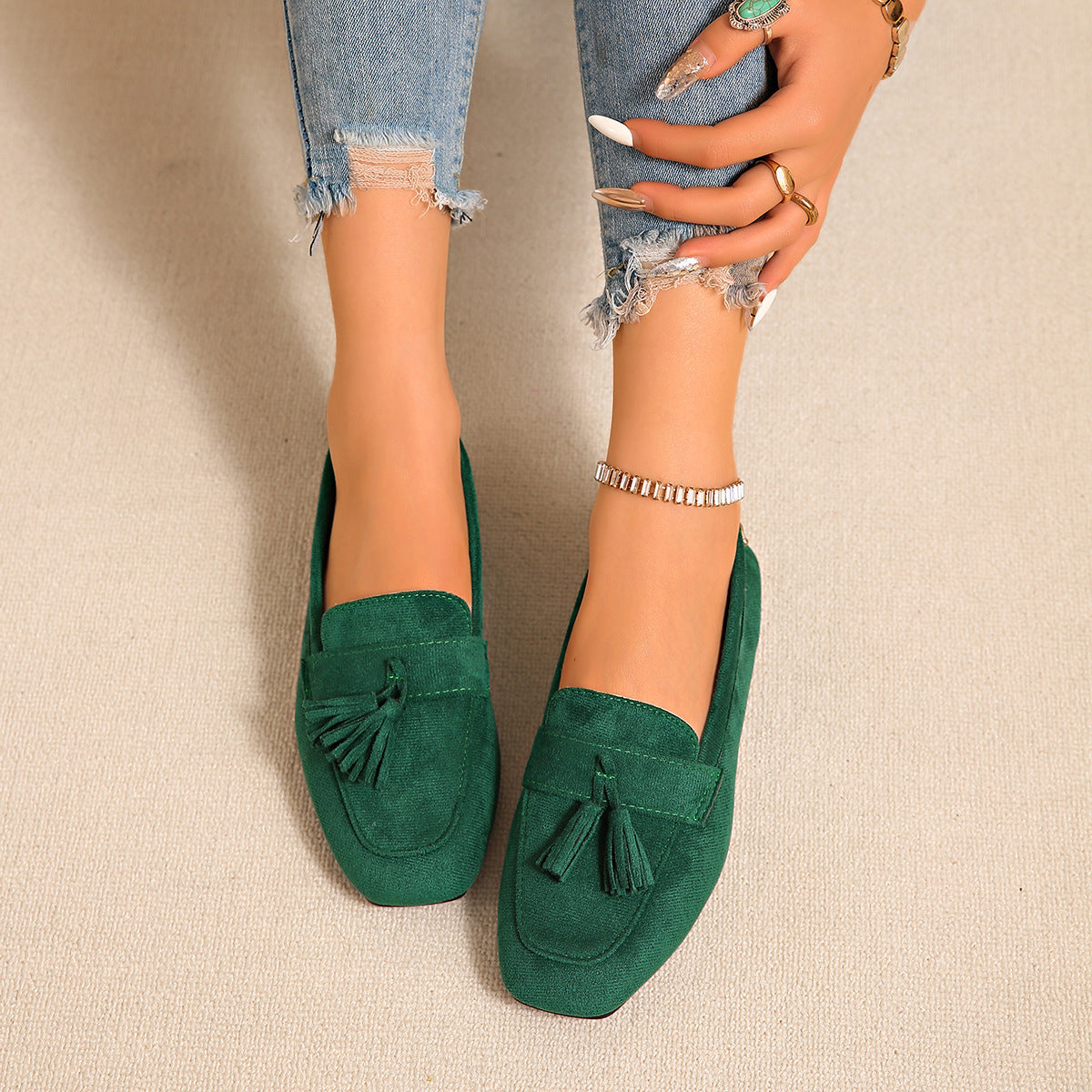 Mocassins Bout Carré Slip-On – Élégance Casual