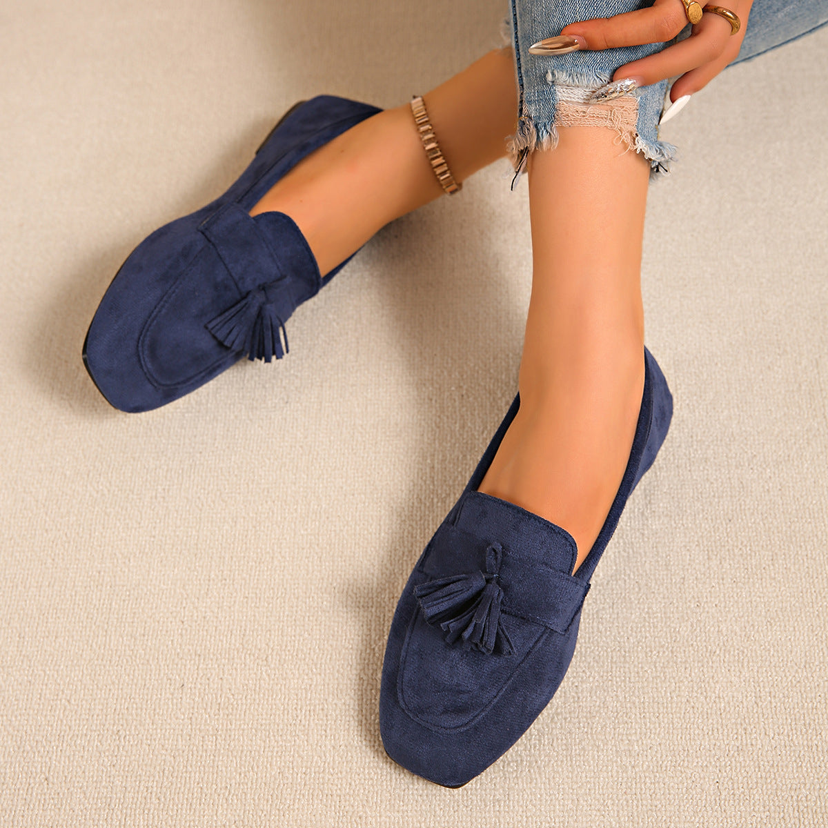 Mocassins Bout Carré Slip-On – Élégance Casual