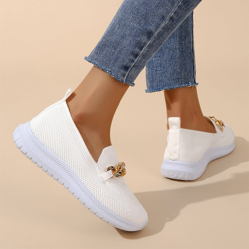 Ballerines de Sport Chain Luxe – Élégance Mesh & Confort