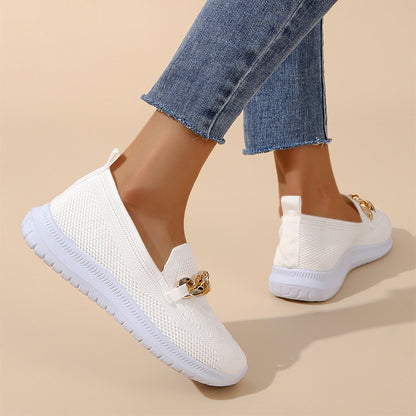 Ballerines de Sport Chain Luxe – Élégance Mesh & Confort