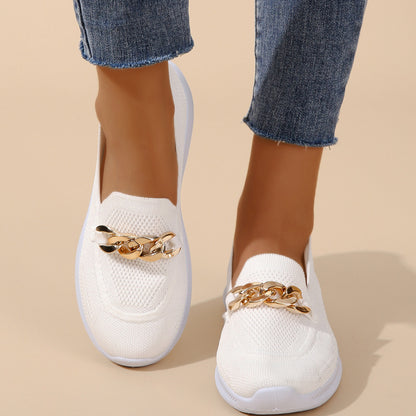 Ballerines de Sport Chain Luxe – Élégance Mesh & Confort